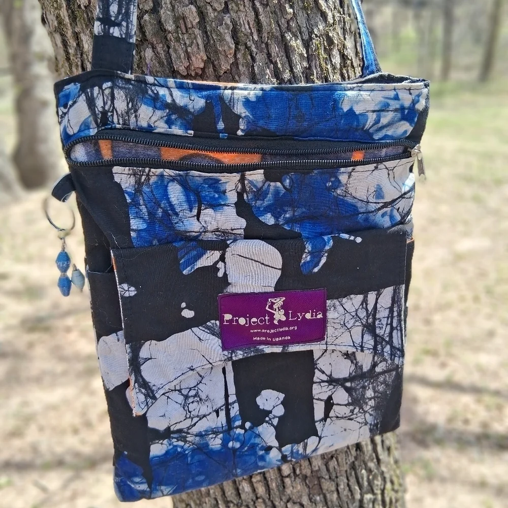 Blue and Black Project Lydia Crossbody